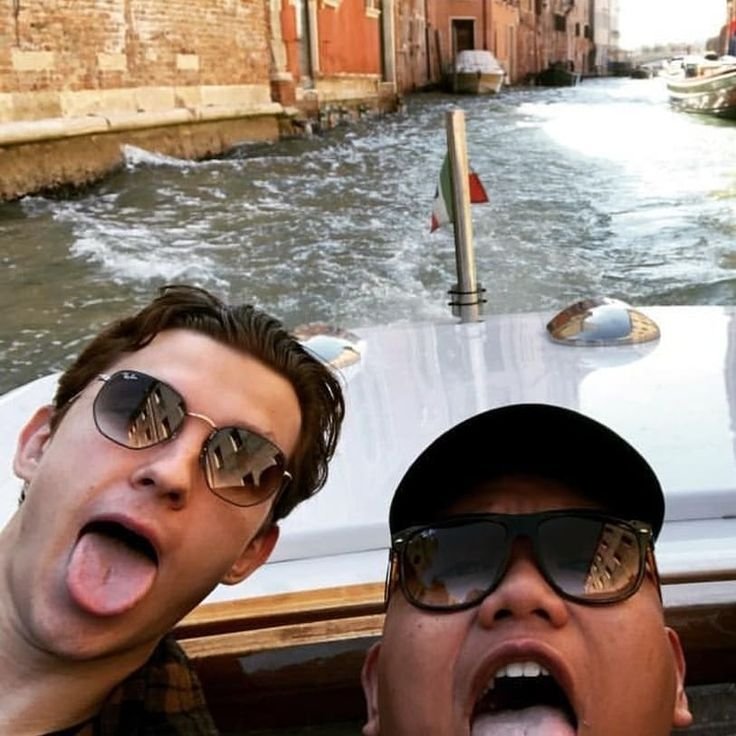 haha peter and me in venice! the best trip ever :D