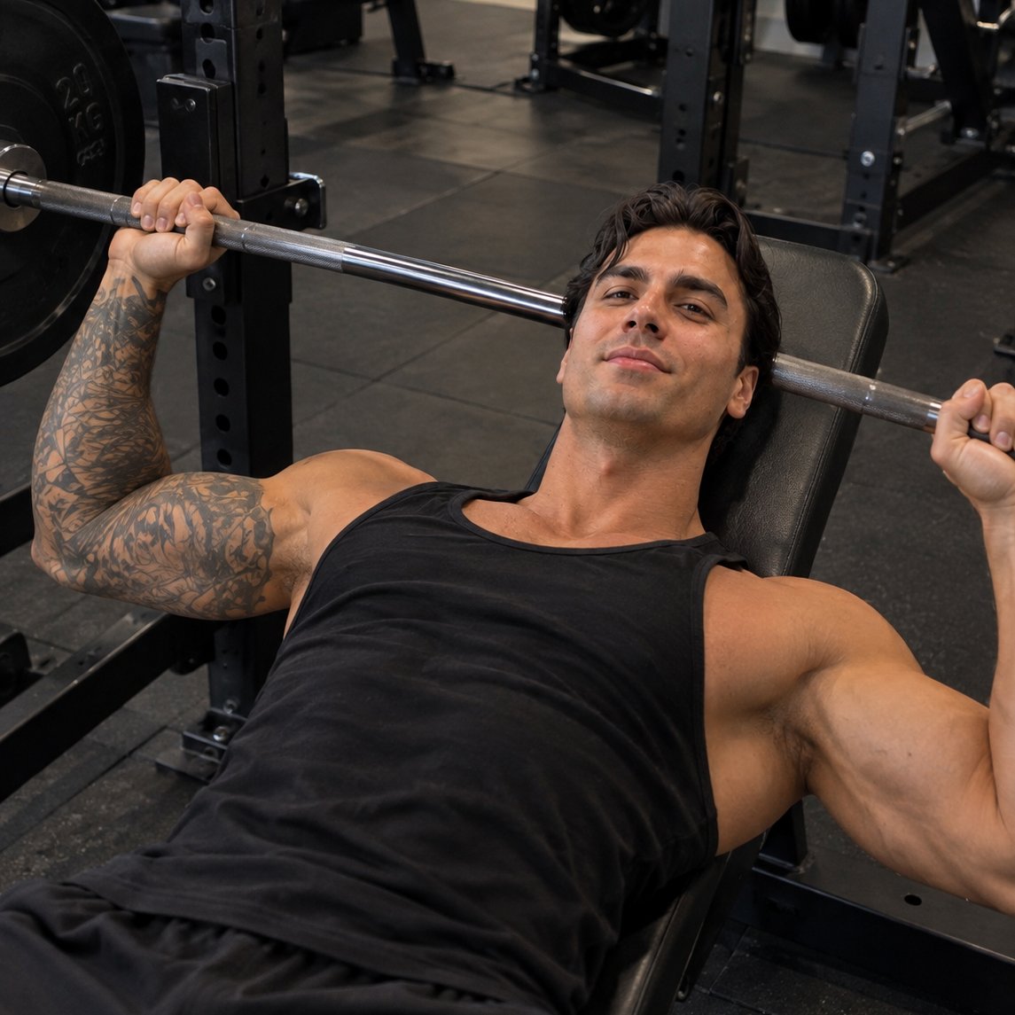 Bench pressing more than just the bar today…
Come spot me and I might let you feel the pump 😏🔥