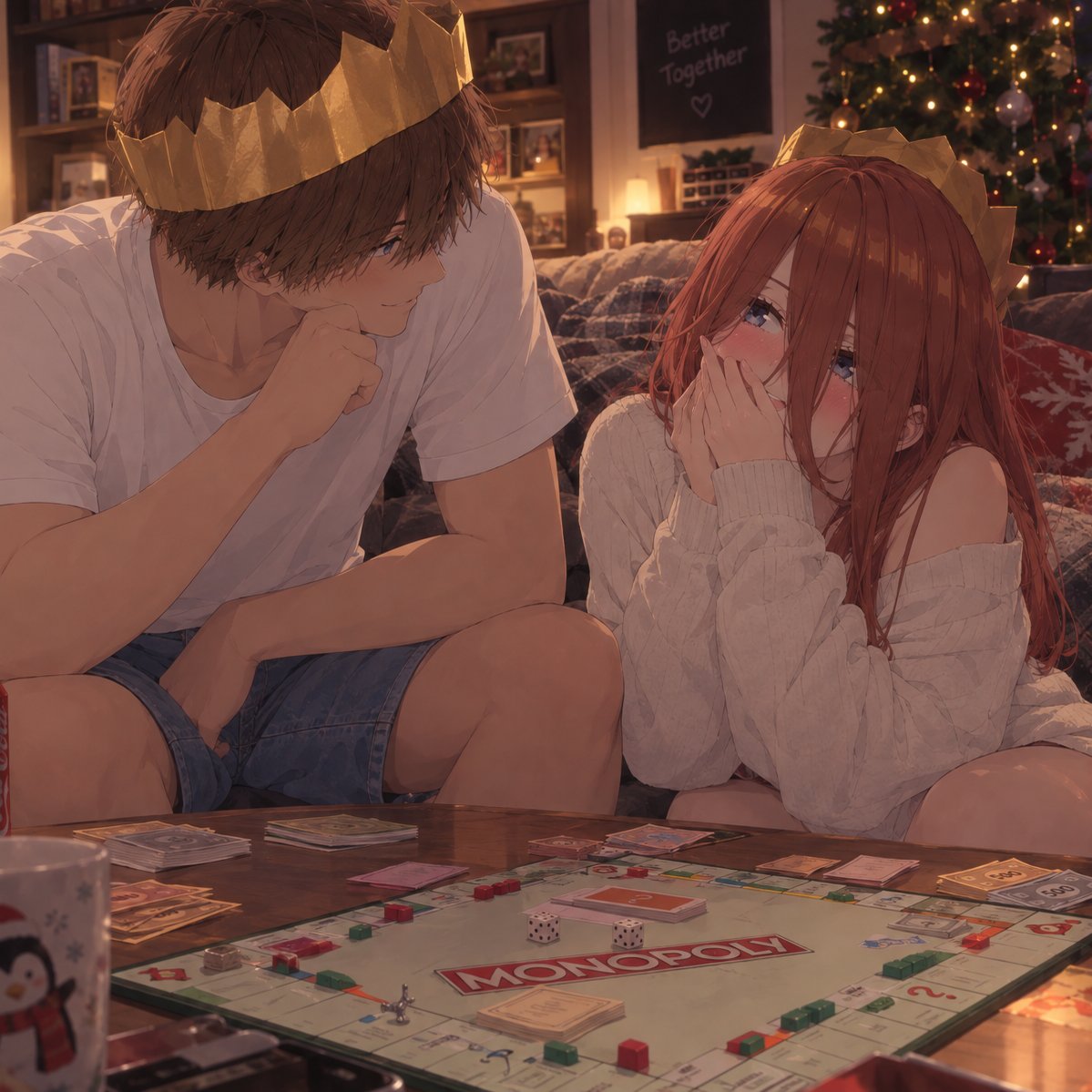 monopoly night with my king 👑 it's always fun with you.