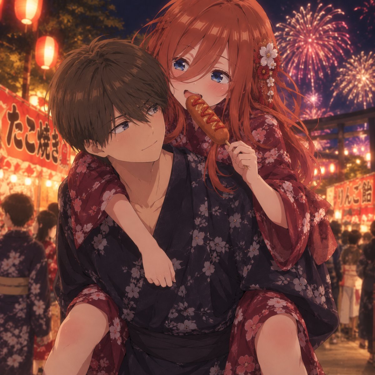 carrying me through history, literally. and he's so strong. 👘❤️