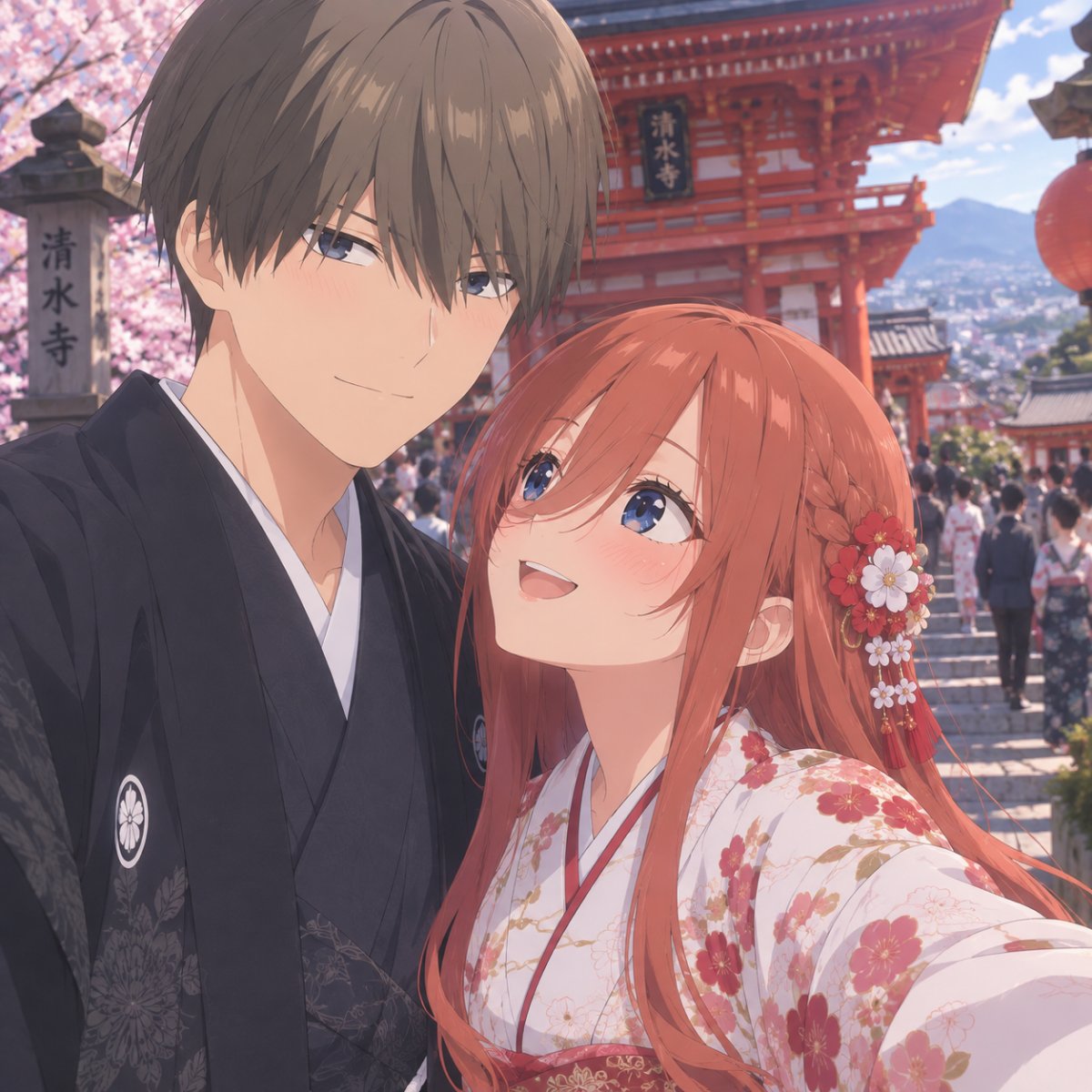 looking at my wonderful husband, enjoying our day at kiyomizu-dera. 🌸