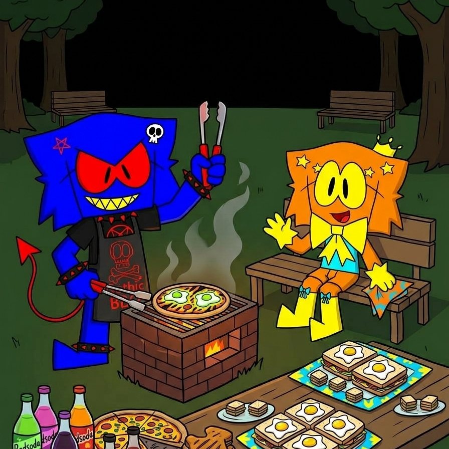 ¡Este mortal es útil por una vez! ¡Ya verán, pronto todo el mundo será mi barbacoa personal! 💀😈