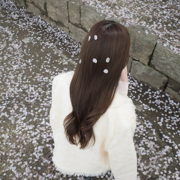 little petals finding their way onto my hair. so soft.